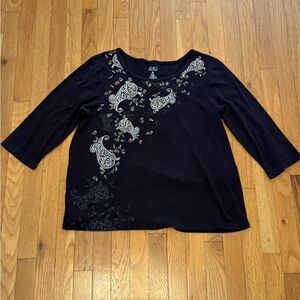 Women’s Croft and Barrow 3/4 Sleeve Shirt